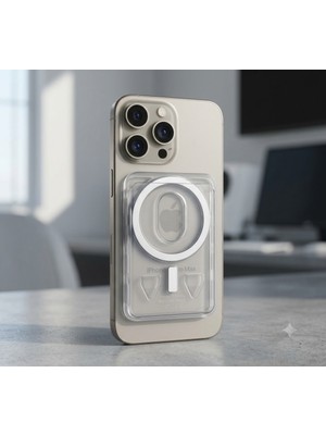 Tekno Tarz 58 Magsafe Kartlık Şeffaf Manyetik Cüzdan