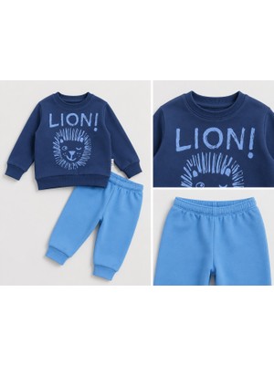 Atabay Kids Lion Baskılı Erkek Bebek Takım