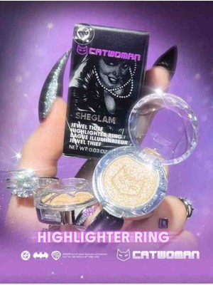 Sheglam Catwoman Jewel Thief Aydınlatıcı Yüzük Işıltılı Fırınlanmış Pudra 0.03 oz