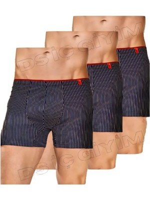 Berrak 4433 Erkek Çizgili Sport Boxer 3 Adet