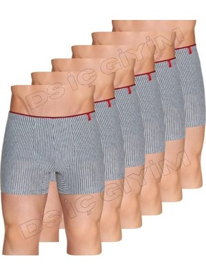 Berrak 4433 Erkek Çizgili Sport Boxer 6 Adet