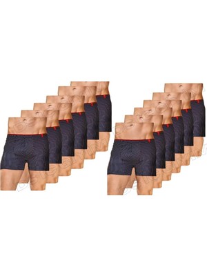 Berrak 4433 Erkek Çizgili Sport Boxer 12 Adet