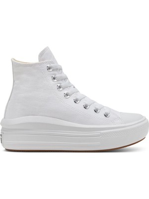 Converse Chuck Taylor All Star Move Platform Kadın Beyaz Sneaker Ayakkabı 568498C