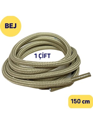 Mawrond 120 cm Extra Sağlam Yuvarlak, Fitilli Bağcık, Bot Bağcığı, (1 Çift, Çöl Beji,)