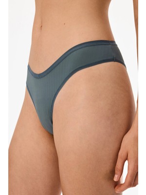 Penti Gri Essentials V Kesim Brazilian Külot