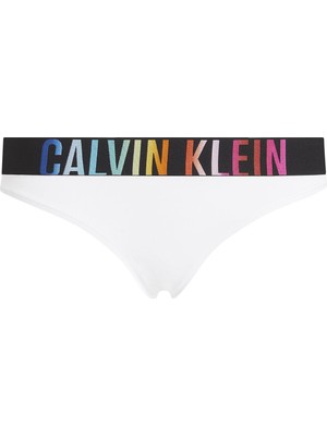Calvin Klein Kadın / Kız Beyaz Calvin Klein Thong (Ff), 100 Kadın Beyaz Tanga
