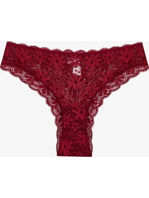 Penti Bordo Dantelli Slip Külot