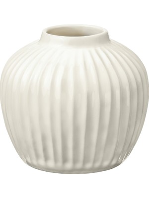 IKEA Modern Beyaz Cam Vazo 14 cm - Dekoratif Ev & Ofis Süsü - Çiçek Vazosu Şık Tasarım