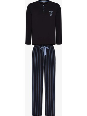 Penti Erkek Nightform Çizgili Pantolon Uzun Kollu Pijama Takımı