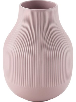 IKEA Modern Pembe Cam Vazo 21 cm - Dekoratif Ev & Ofis Süsü - Çiçek Vazosu Şık Tasarım