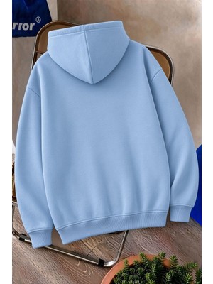 Oksit Sw Life Design Minimalist Illüstrasyon Baskılı Unisex Kapüşonlu Sweatshirt-Büyük Beden Seçenekli