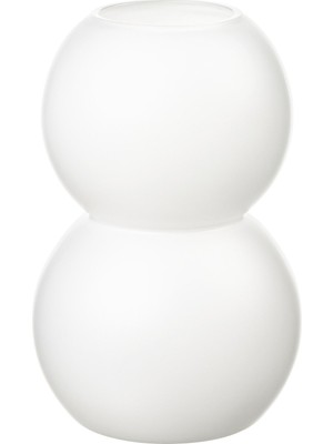 IKEA Modern Beyaz Cam Vazo 5 cm - Dekoratif Ev & Ofis Süsü - Çiçek Vazosu Şık Tasarım