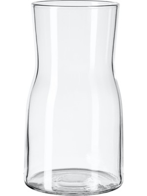 IKEA Modern Beyaz Cam Vazo 18 cm - Dekoratif Ev & Ofis Süsü - Çiçek Vazosu Şık Tasarım