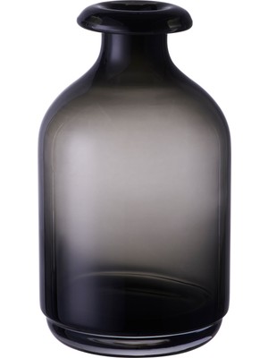 IKEA Modern Gri Cam Vazo 18 cm - Dekoratif Ev & Ofis Süsü - Çiçek Vazosu Şık Tasarım
