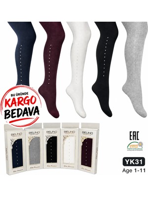 Efem İç Giyim Penye Taşlı Çocuk Külotlu Çorap 6 Adet