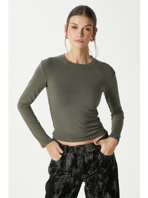Ritnice Kadın Main Lux Touch Yumuşak Doku Haki Bluz