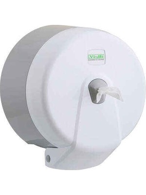 Vialli K3 Mini Cimri Tuvalet Kağıdı Dispenseri Beyaz
