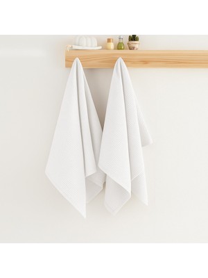 Quattro Home Soho 2'li Pike Havlu Seti - Beyaz