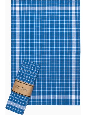 Quattro Home Kareli 5'li Kurulama Bezi - Mavi