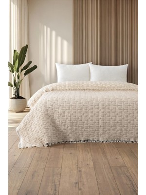 Quattro Home  Perge Müslin Yorgan/yatak Örtüsü - Bej