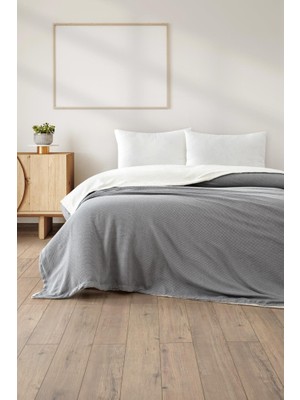 Quattro Home  Likya Wellsoft Battaniye - Gri