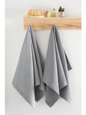 Quattro Home Soho 2'li Pike Havlu Seti - Gri