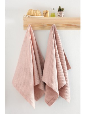 Quattro Home Soho 2'li Pike Havlu Seti - Pudra