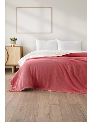 Quattro Home  Likya Wellsoft Battaniye - Kırmızı