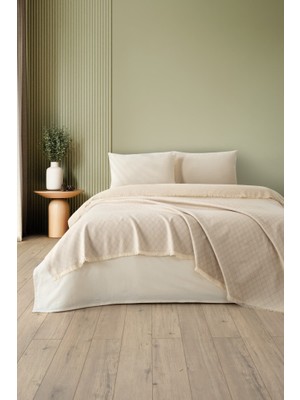 Quattro Home Lapis Yatak Örtüsü/pike - Bej