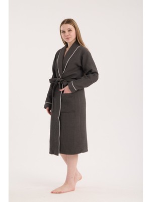 Quattro Home  Unisex Soho Pike Bornoz - Antrasit