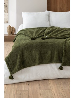 Quattro Home  Puffy Wellsoft Battaniye - Haki