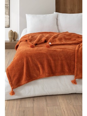 Quattro Home  Puffy Wellsoft Battaniye - Kiremit