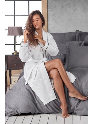 Quattro Home  Unisex Soho Pike Bornoz - Beyaz
