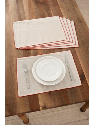 Quattro Home Vera 6'lı Amerikan Servis - Kırmızı