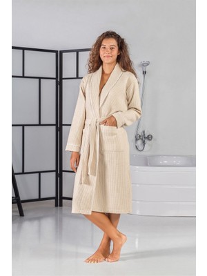 Quattro Home  Unisex Soho Pike Bornoz - Bej