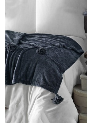 Quattro Home  Puffy Wellsoft Battaniye - Antrasit
