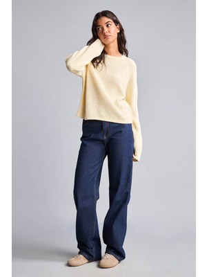 Defacto Wide Leg Mavi Kadın Jean Pantolon H7793AX/NM82