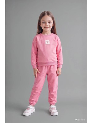 Defacto %100 Pamuk 2'li Pembe Kız Bebek Alt-Üst Takım I2908A5/PN167