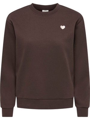 Only Jdyparıs L/s Emb Sweat Jrs Noos Kahverengi Kadın Sweatshirt 15221015