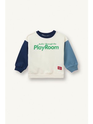 Defacto Oversize Baskılı Ekru Erkek Bebek Sweatshirt I0316A5/ER118