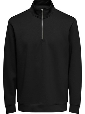 Only & Sons Onsluca Lıfe Reg Ls Halfzıp Siyah Erkek Sweatshirt 22037612
