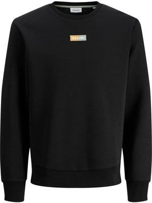 Jack & Jones Jjpan Sweat Crew Neck Smu Siyah Erkek Sweatshirt 12310759