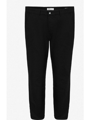 Süvari Regular Casual Battal Kalıp Siyah Erkek Pantolon PN2020500754
