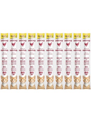 Gimcat Sticks Kümes Hayvanlı Kedi Ödül Çubuğu 10X5GR - 13643-3
