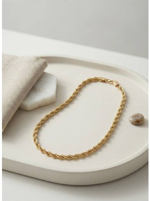 Evimdeyokyok cm Burgu Model Gold Renk 10 mm Kalınlık 50 cm Kadın Kolye TJ-BKO11220