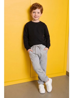 FullaModa 3 Iplik Beli Lastikli Jogger Unisex Çocuk Eşofman Altı