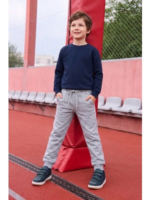 FullaModa 3 Iplik Basic Beli Lastikli Unisex Çocuk Eşofman Altı