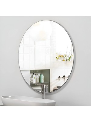 HK Home Design 60 cm x 40 cm 4 mm Oval Ayna ( Gerçek Gümüş Ayna )