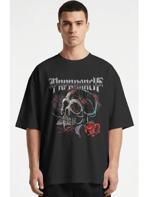 Sevbano Papa Roach Rock Metal Müzik Grubu Baskılı Unisex Oversize Premium Tişört