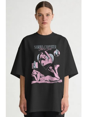 Sevbano Sabrina Carpenter Şarkıcı Baskılı Unisex Oversize Premium Tişört